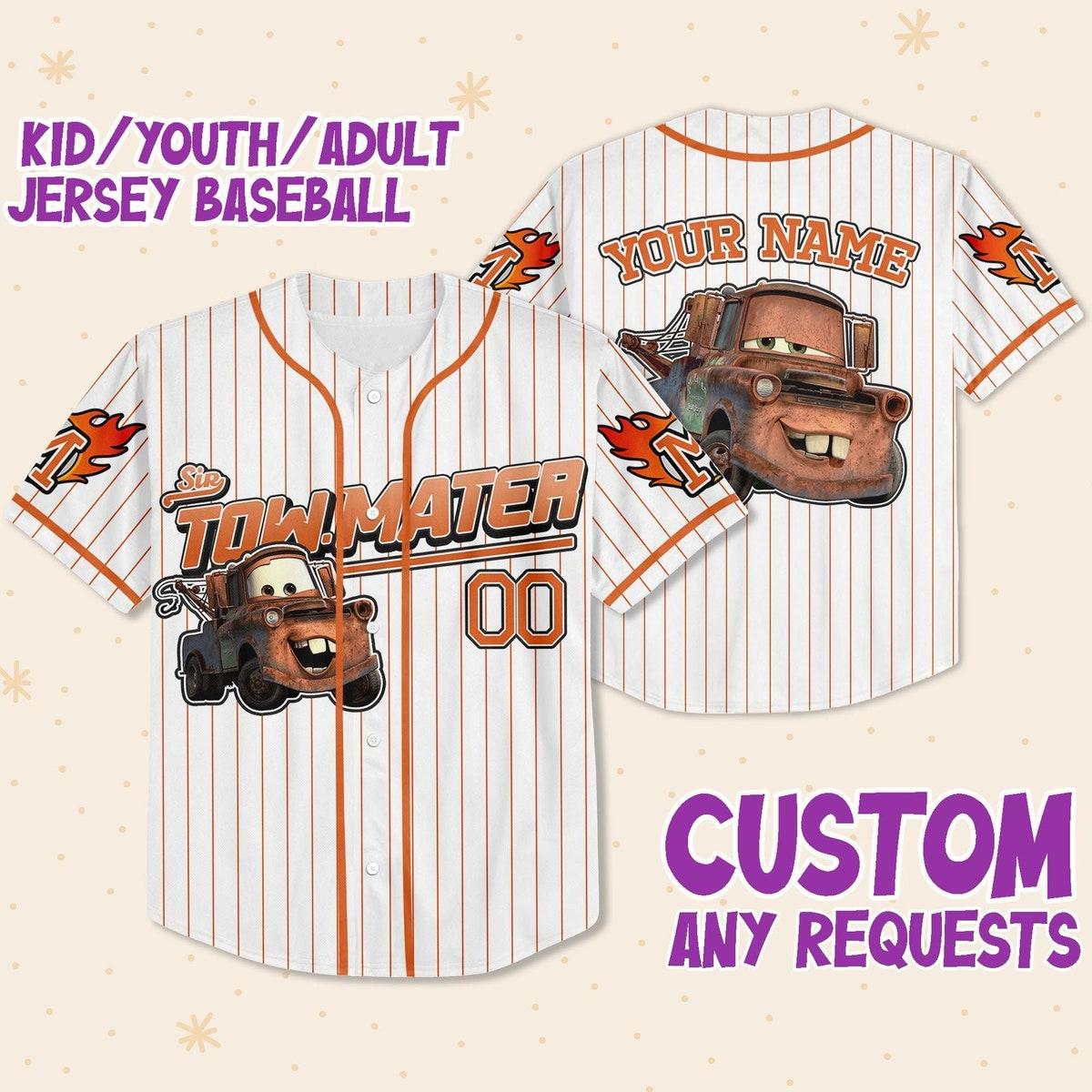 Mckenzieshoponline Mater Car Orange Personalized Baseball Jersey For Fans
