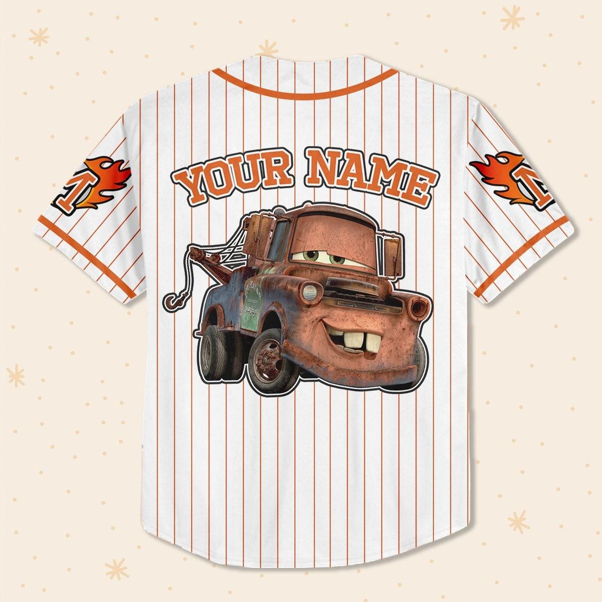 Mckenzieshoponline Mater Car Orange Personalized Baseball Jersey For Fans - Image 4