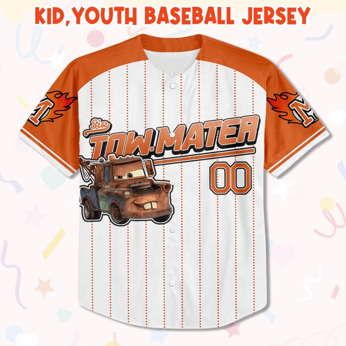 Mckenzieshoponline Mater Orange Cool Lightning Mcqueen Personalized Baseball Jersey For Fans - Image 3