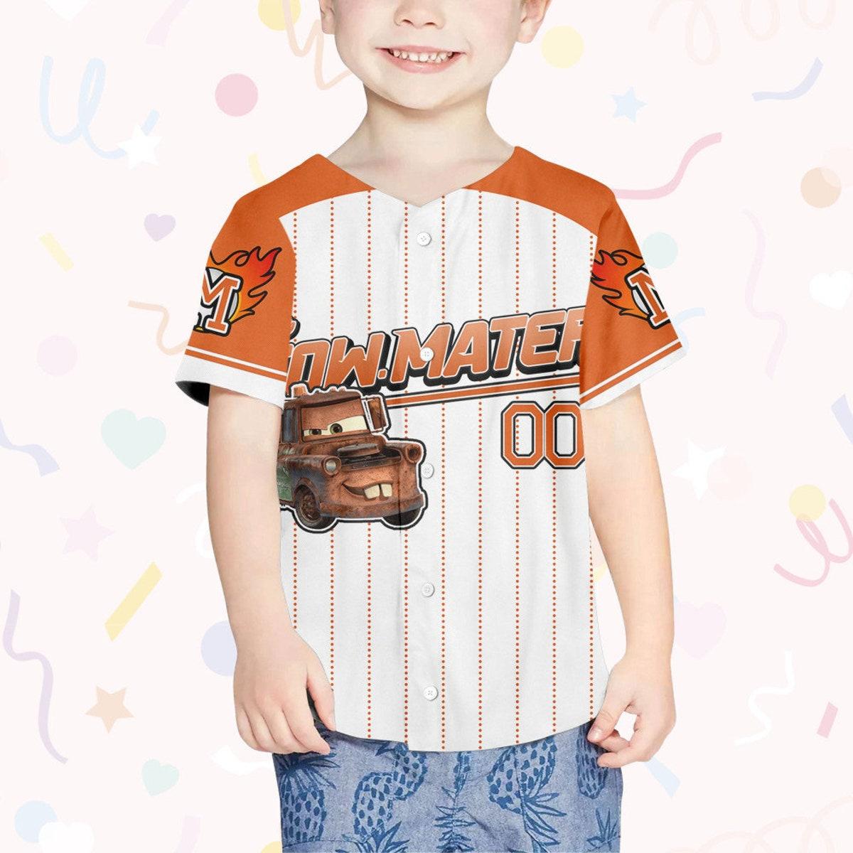 Mckenzieshoponline Mater Orange Cool Lightning Mcqueen Personalized Baseball Jersey For Fans - Image 5