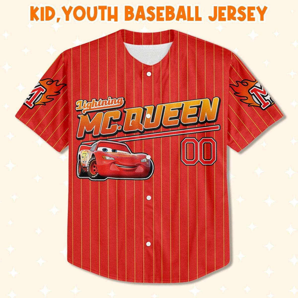 Mckenzieshoponline Mc Queen Red Yellow Lightning Mcqueen Personalized Baseball Jersey For Fans - Image 3