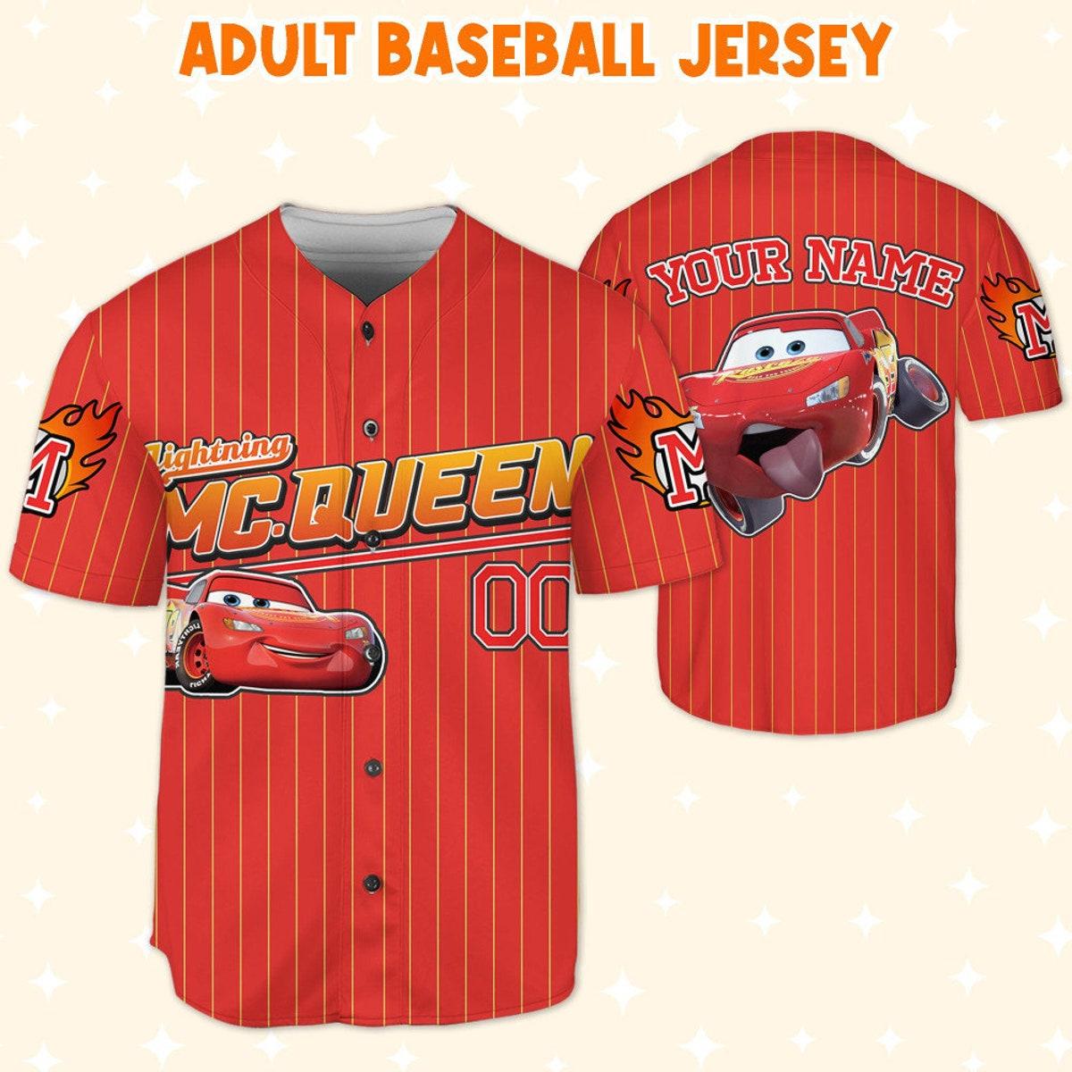 Mckenzieshoponline Mc Queen Red Yellow Lightning Mcqueen Personalized Baseball Jersey For Fans - Image 6