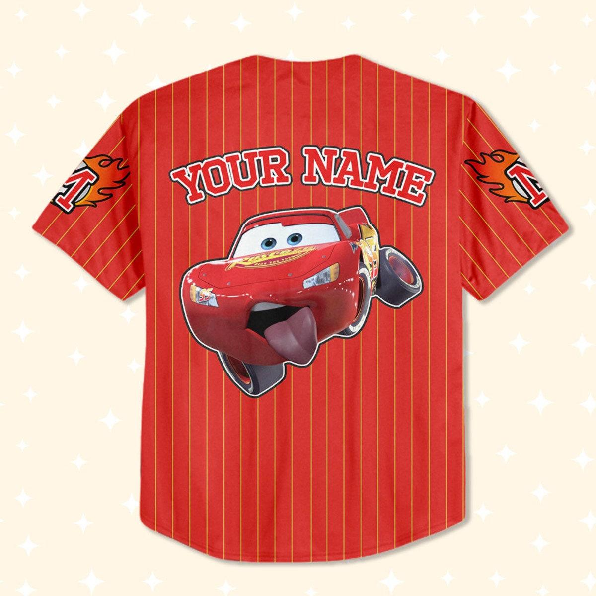 Mckenzieshoponline Mc Queen Red Yellow Lightning Mcqueen Personalized Baseball Jersey For Fans - Image 4