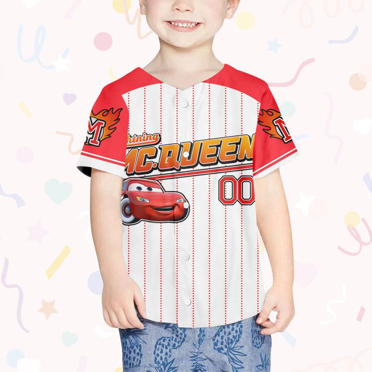 Mckenzieshoponline Mcqueen Red Cool Disney Cars Lightning Mcqueen Personalized Baseball Jersey For Fans - Image 5