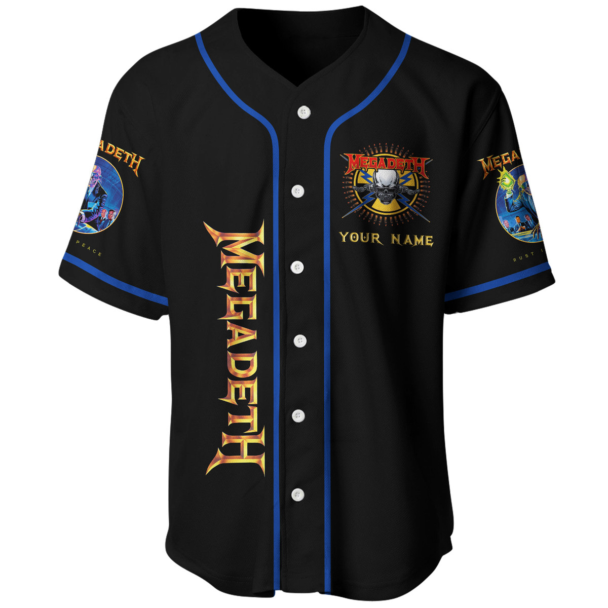 Jerseytrend Megadeth Rust in Peace Band Personalized Baseball Jersey For Fans - Image 4