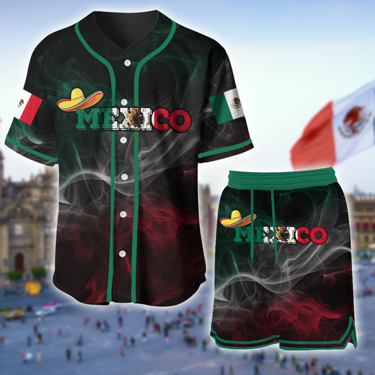 Jerseytrend Mexico Coat Of Arms Personalized Baseball Jersey For Fans - Image 8