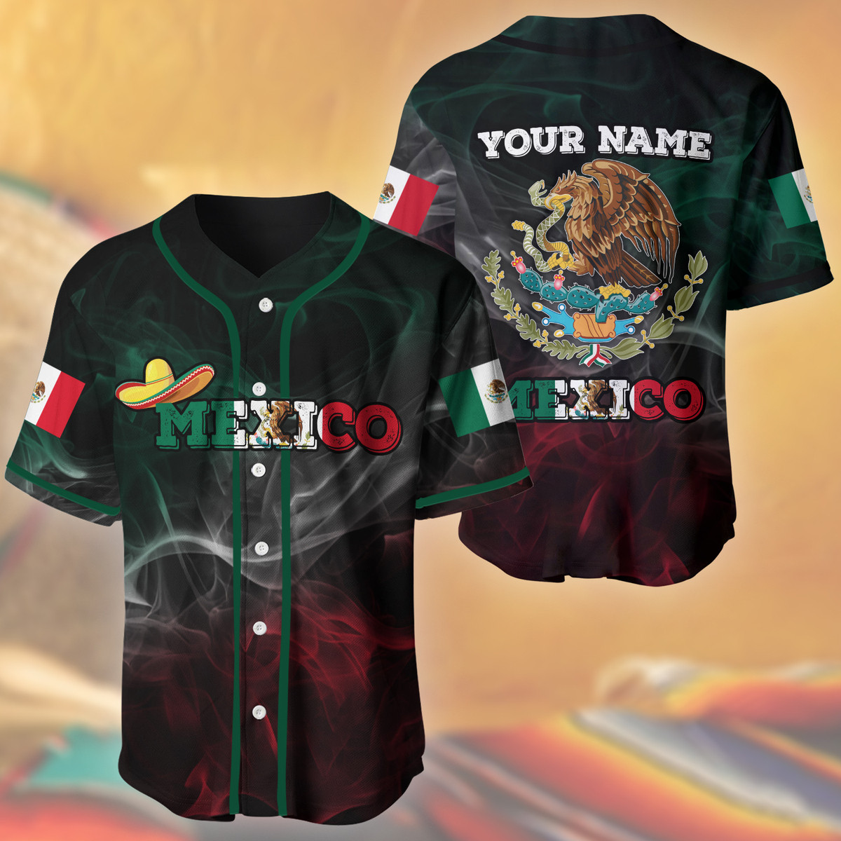 Jerseytrend Mexico Coat Of Arms Personalized Baseball Jersey For Fans - Image 4