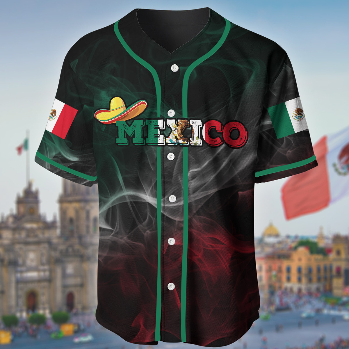 Jerseytrend Mexico Coat Of Arms Personalized Baseball Jersey For Fans - Image 5