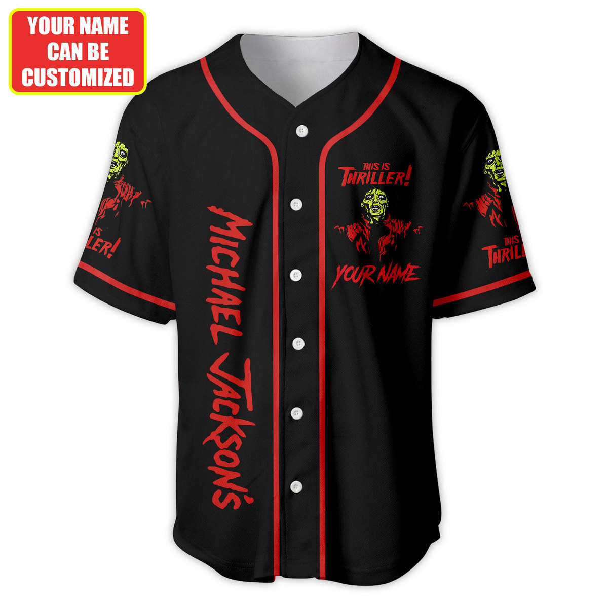 Jerseytrend Michael Jackson Thriller Personalized Baseball Jersey For Fans - Image 4