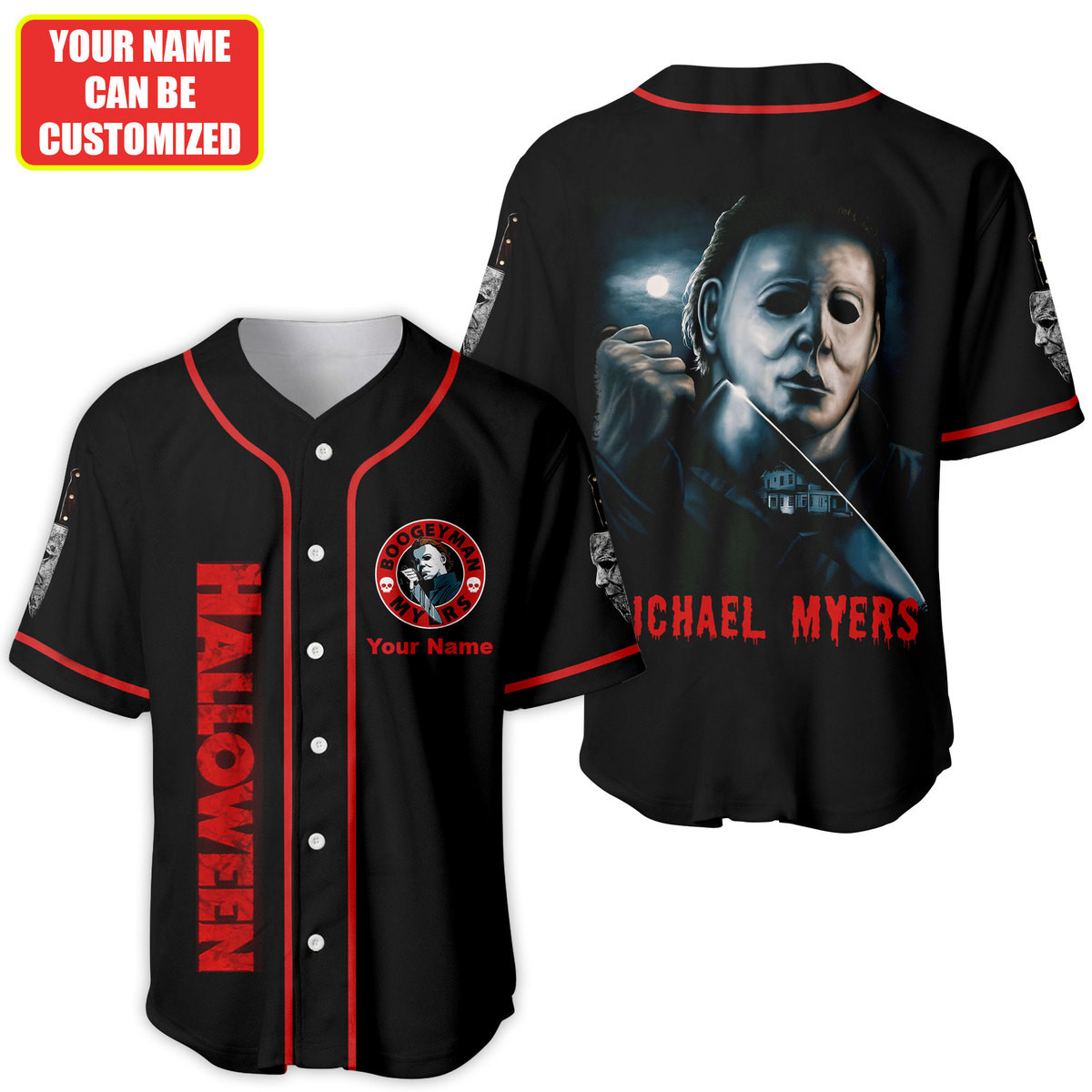 Jerseytrend Michael Myers Halloween Personalized Baseball Jersey For Fans - Image 4