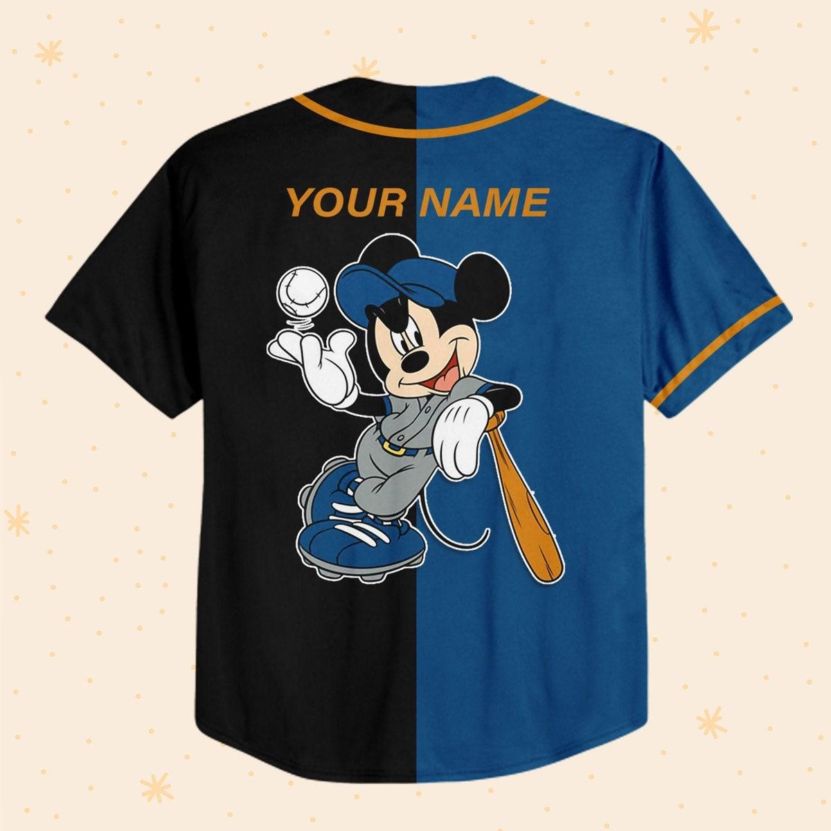 Mckenzieshoponline Mickey Blue Black Disney Personalized Baseball Jersey For Fans - Image 4