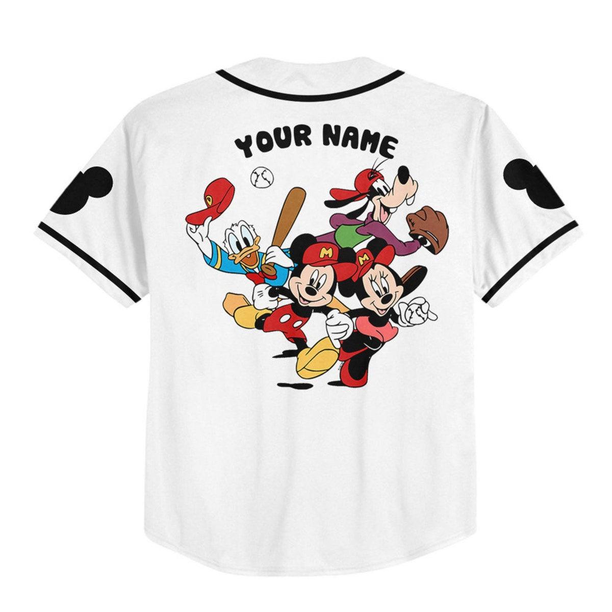 Mckenzieshoponline Mickey Castle Logo White Personalized Baseball Jersey For Fans - Image 4