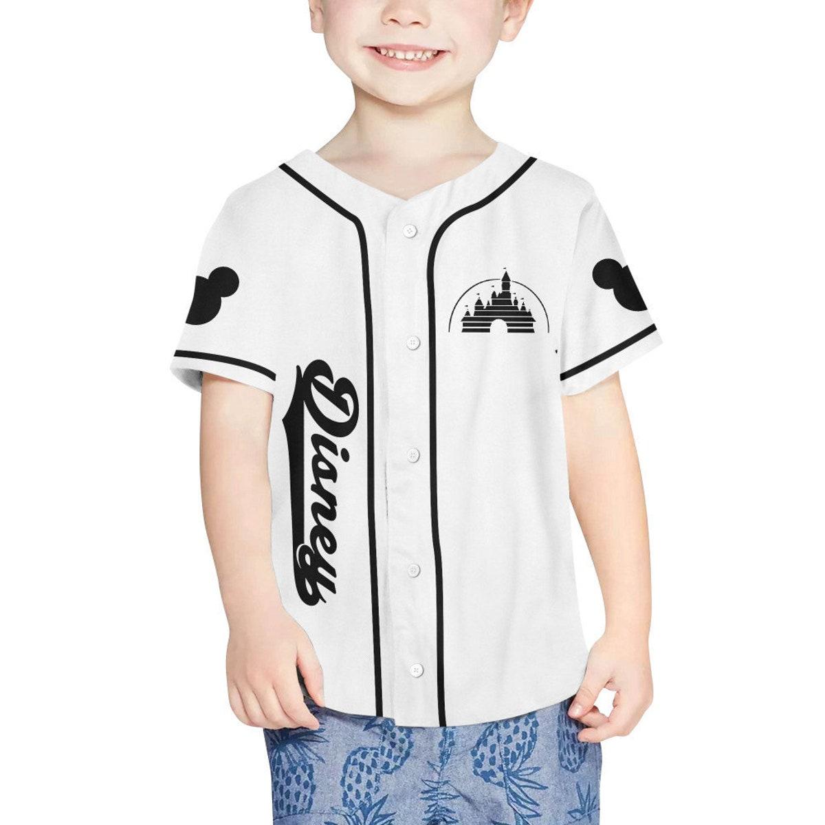 Mckenzieshoponline Mickey Castle Logo White Personalized Baseball Jersey For Fans - Image 5