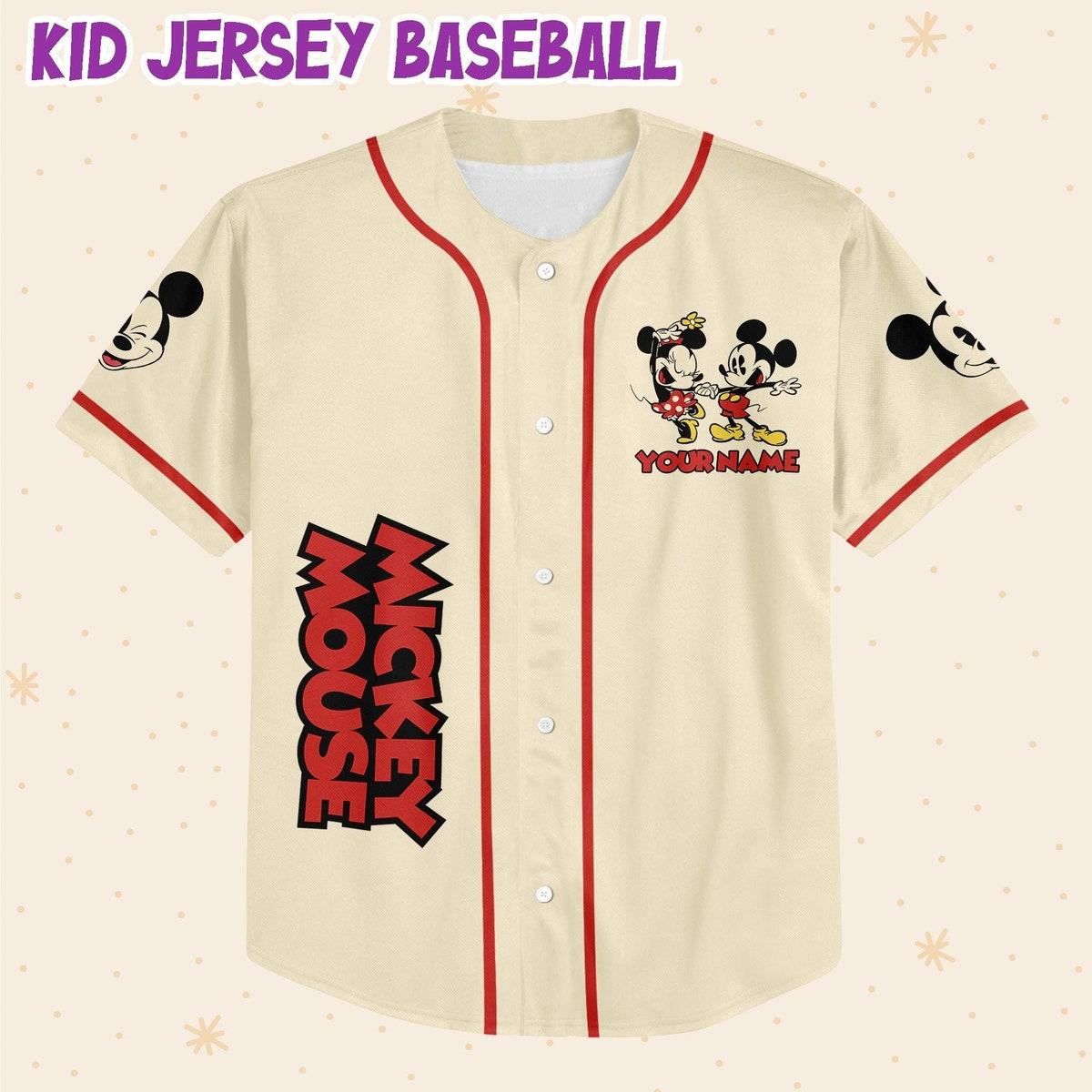 Mckenzieshoponline Mickey Classic Love Name Disney Personalized Baseball Jersey For Fans - Image 3