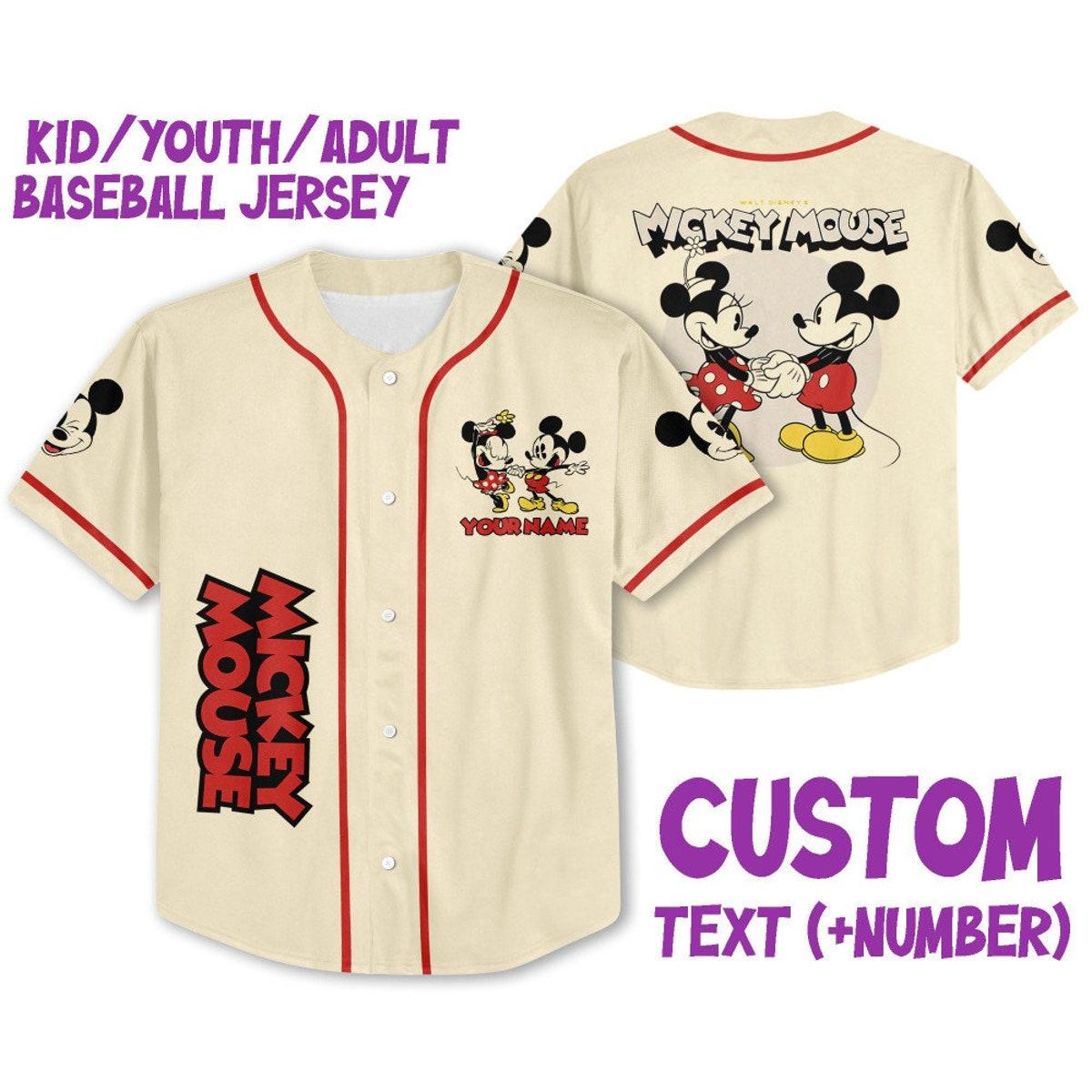 Mckenzieshoponline Mickey Classic Love Name Personalized Baseball Jersey For Fans