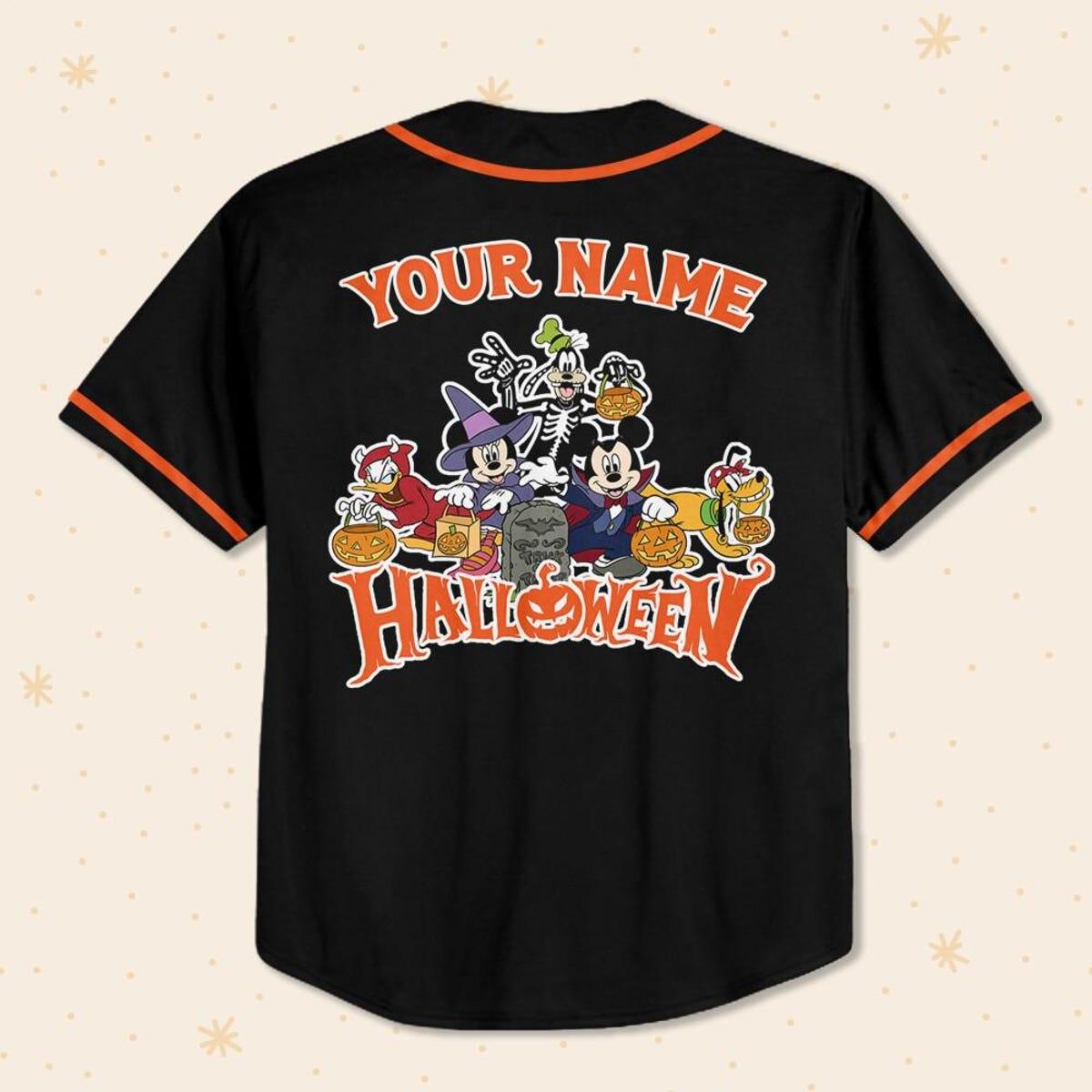 Mckenzieshoponline Mickey Mouse And Friends Halloween Personalized Baseball Jersey For Fans - Image 4