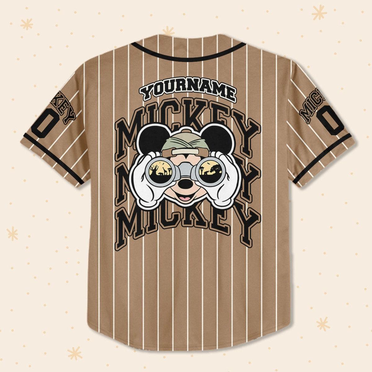 Mckenzieshoponline Mickey Mouse Safari Name Disney Personalized Baseball Jersey For Fans - Image 4