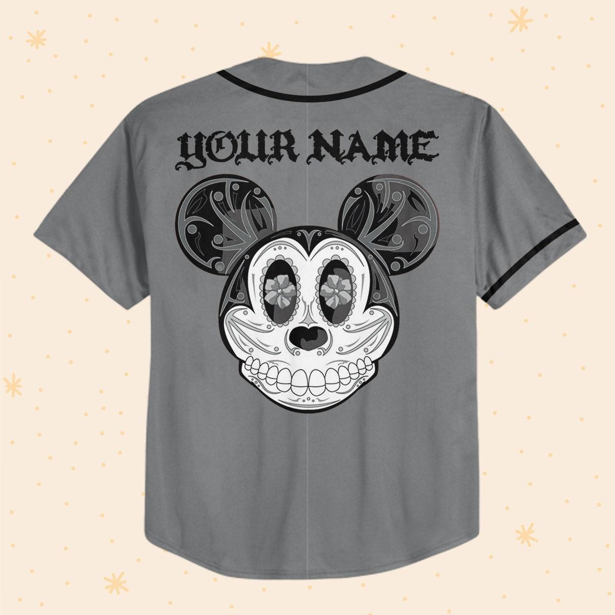 Mckenzieshoponline Mickey Mouse Sugar Skull Personalized Baseball Jersey For Fans - Image 4