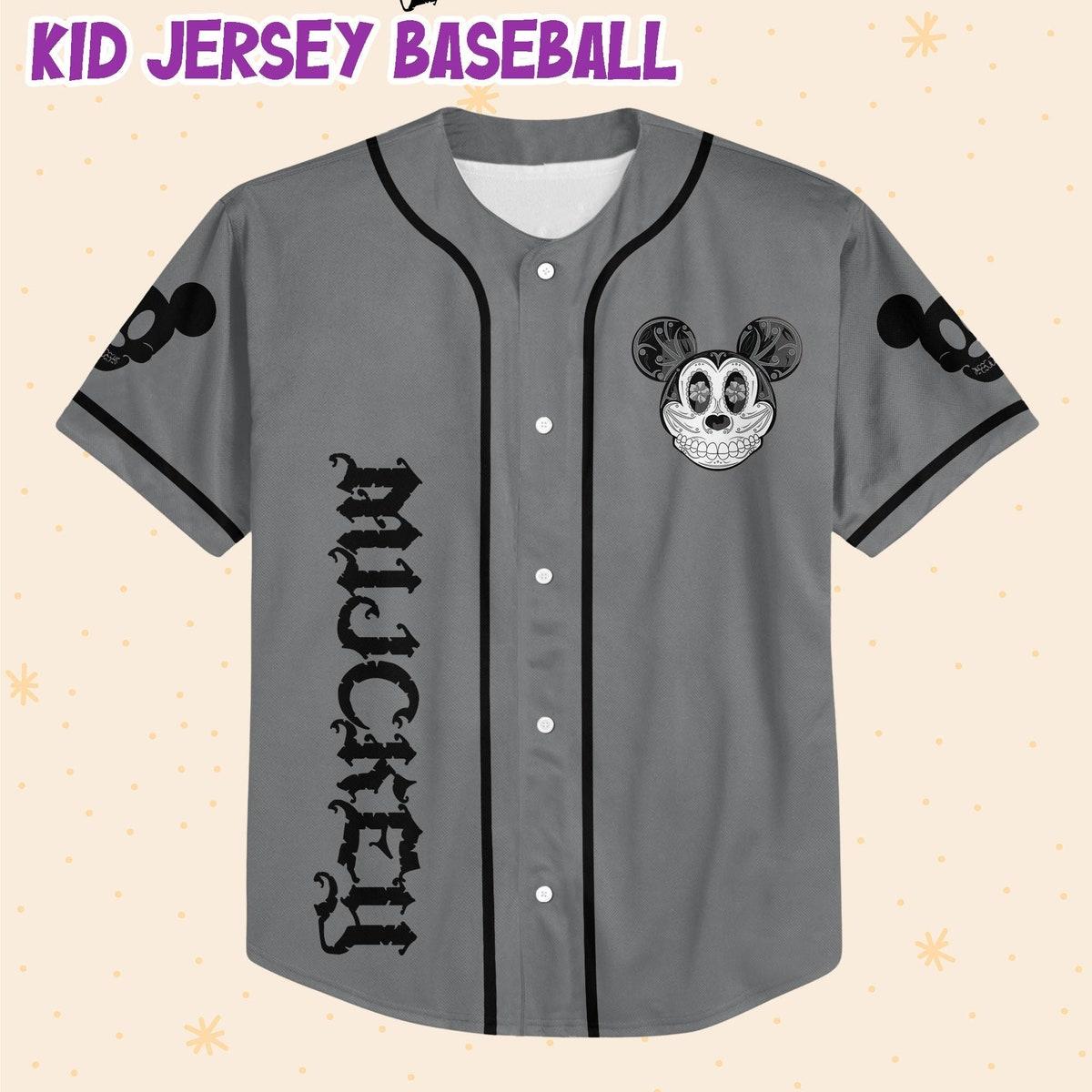 Mckenzieshoponline Mickey Mouse Sugar Skull Personalized Baseball Jersey For Fans - Image 3
