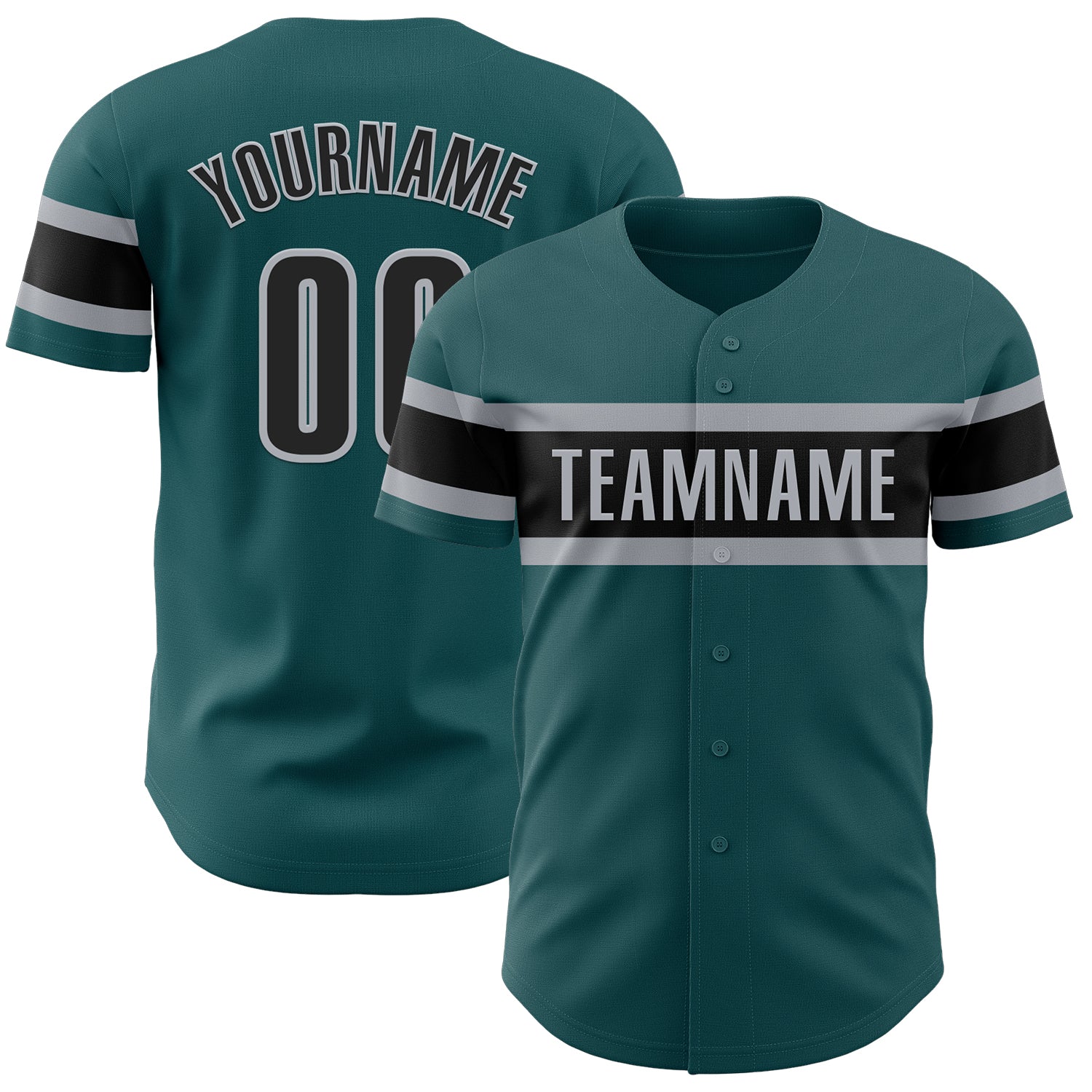 Mckenzieshoponline Midnight Green Black Gray Personalized Baseball Jersey For Fans