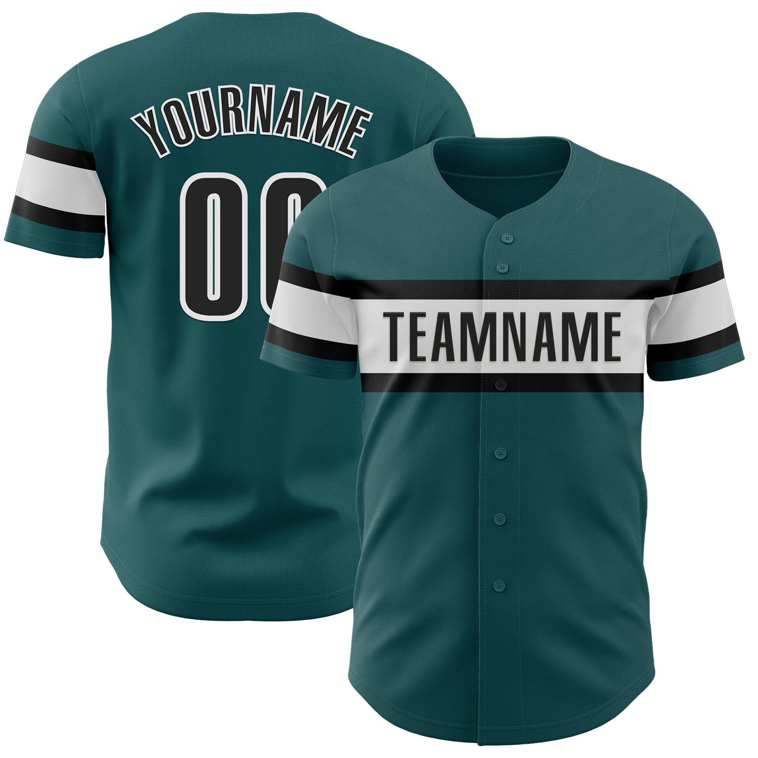 Mckenzieshoponline Midnight Green Black White Personalized Baseball Jersey For Fans