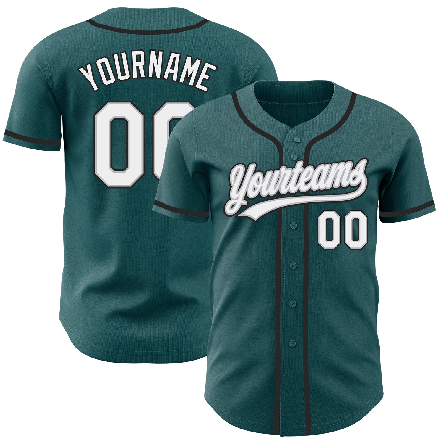 Mckenzieshoponline Midnight Green White Gray Black Personalized Baseball Jersey For Fans