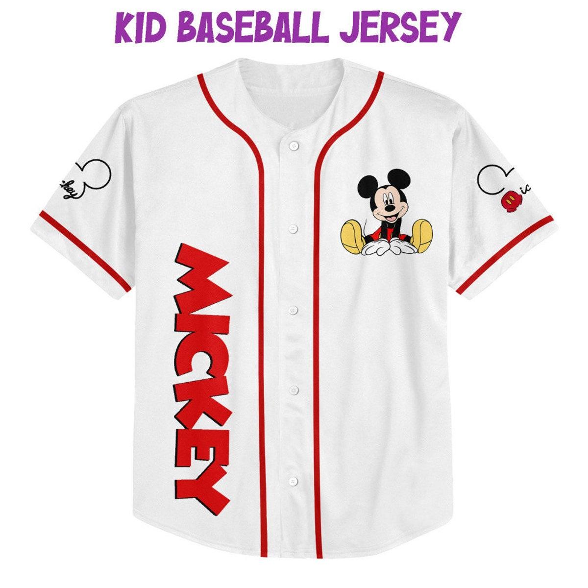 Mckenzieshoponline Mikey Disney Smile White Personalized Baseball Jersey For Fans - Image 3