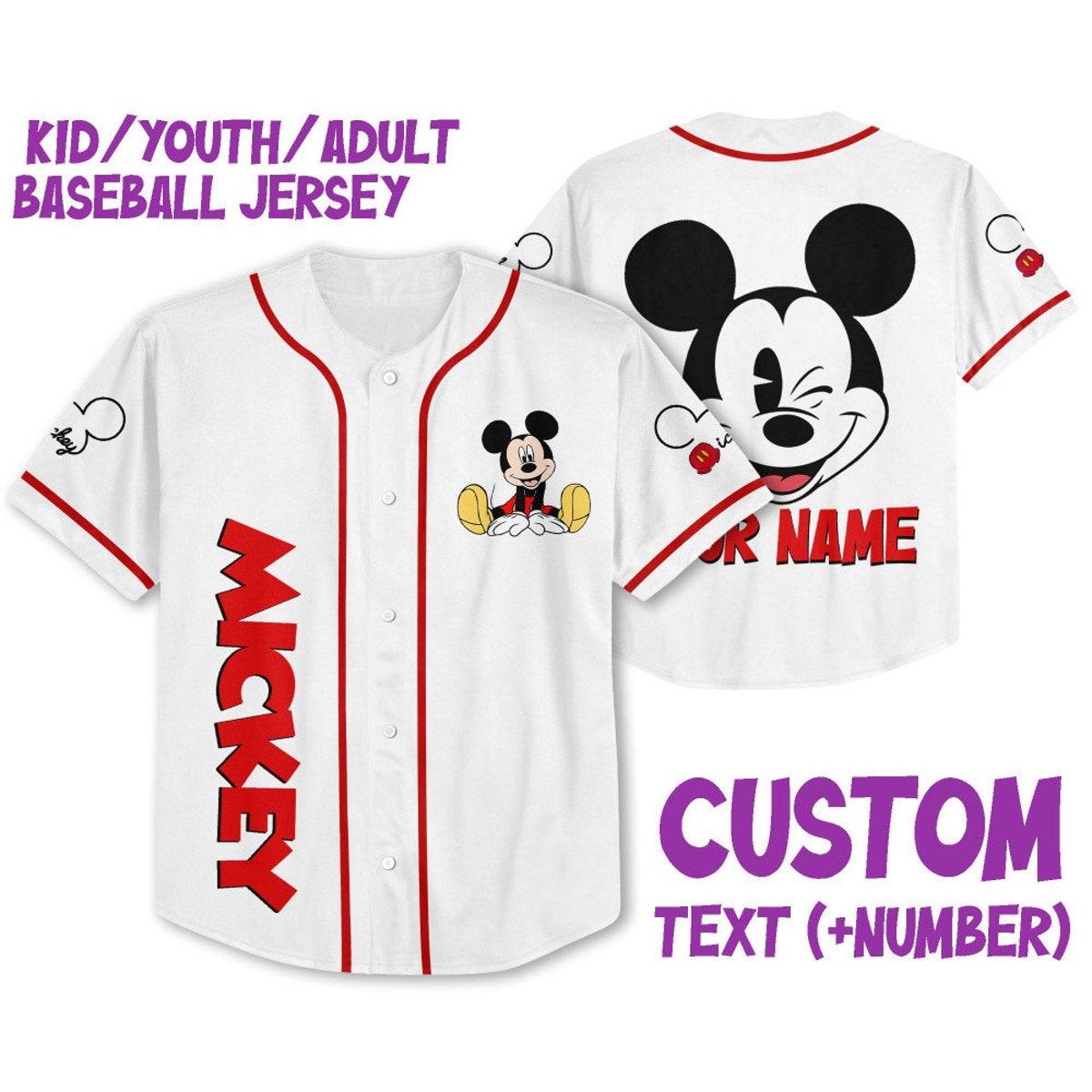 Mckenzieshoponline Mikey Disney Smile White Personalized Baseball Jersey For Fans - Image 2