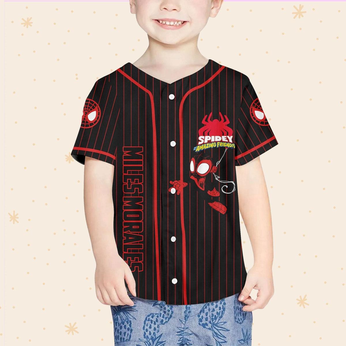 Mckenzieshoponline Miles Morales Spidey and His Amazing Friends Personalized Baseball Jersey For Fans - Image 5