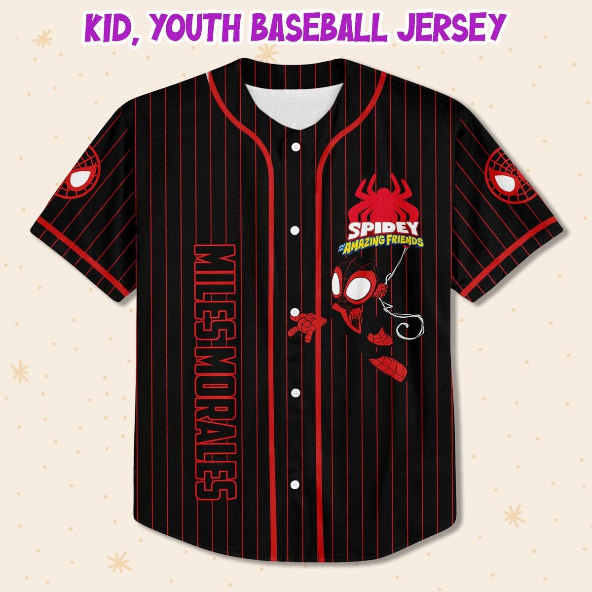 Mckenzieshoponline Miles Morales Spidey and His Amazing Friends Personalized Baseball Jersey For Fans - Image 3