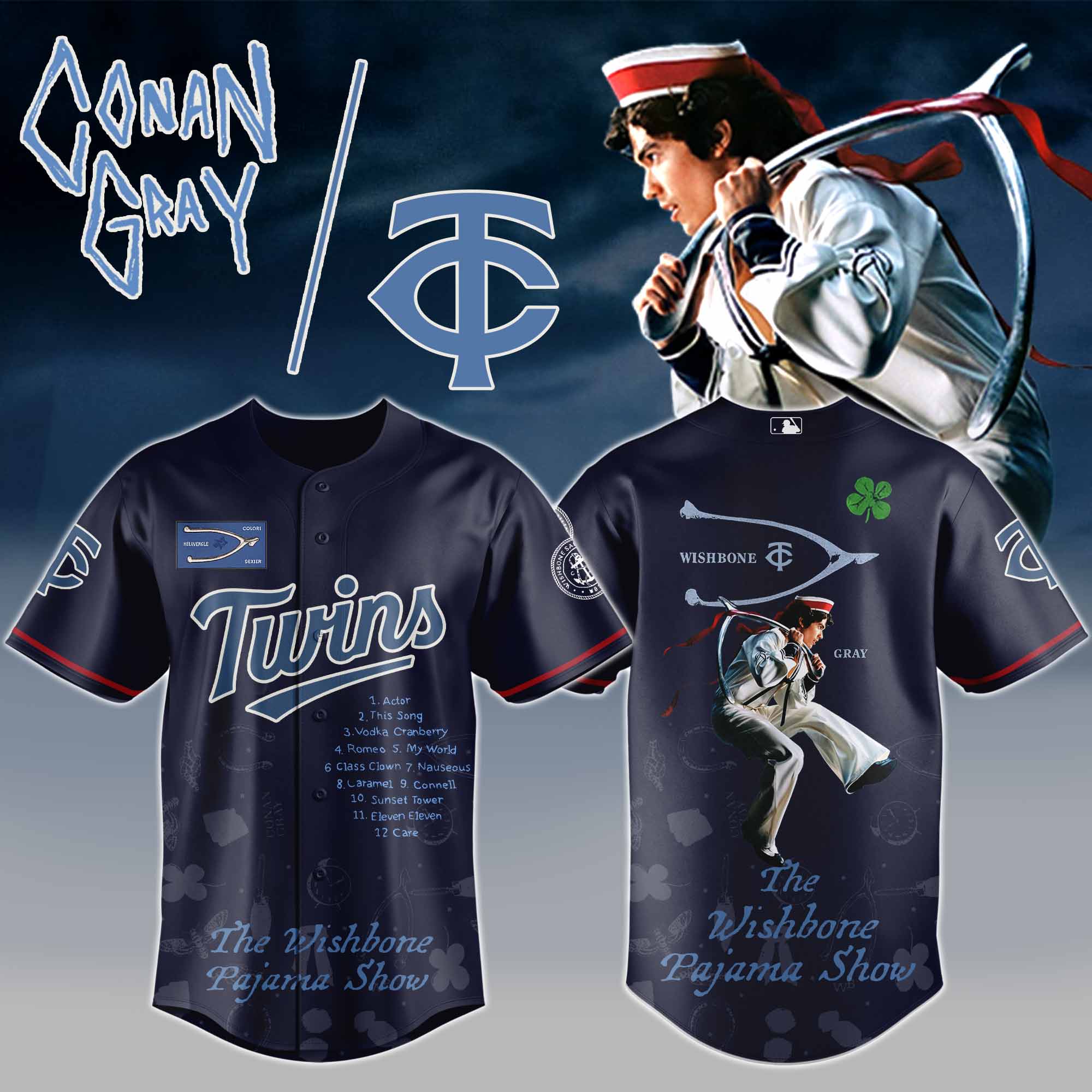 Jerseytrend Minnesota Twins MLB x The Wishbone Pajama Show Personalized Baseball Jersey For Fans