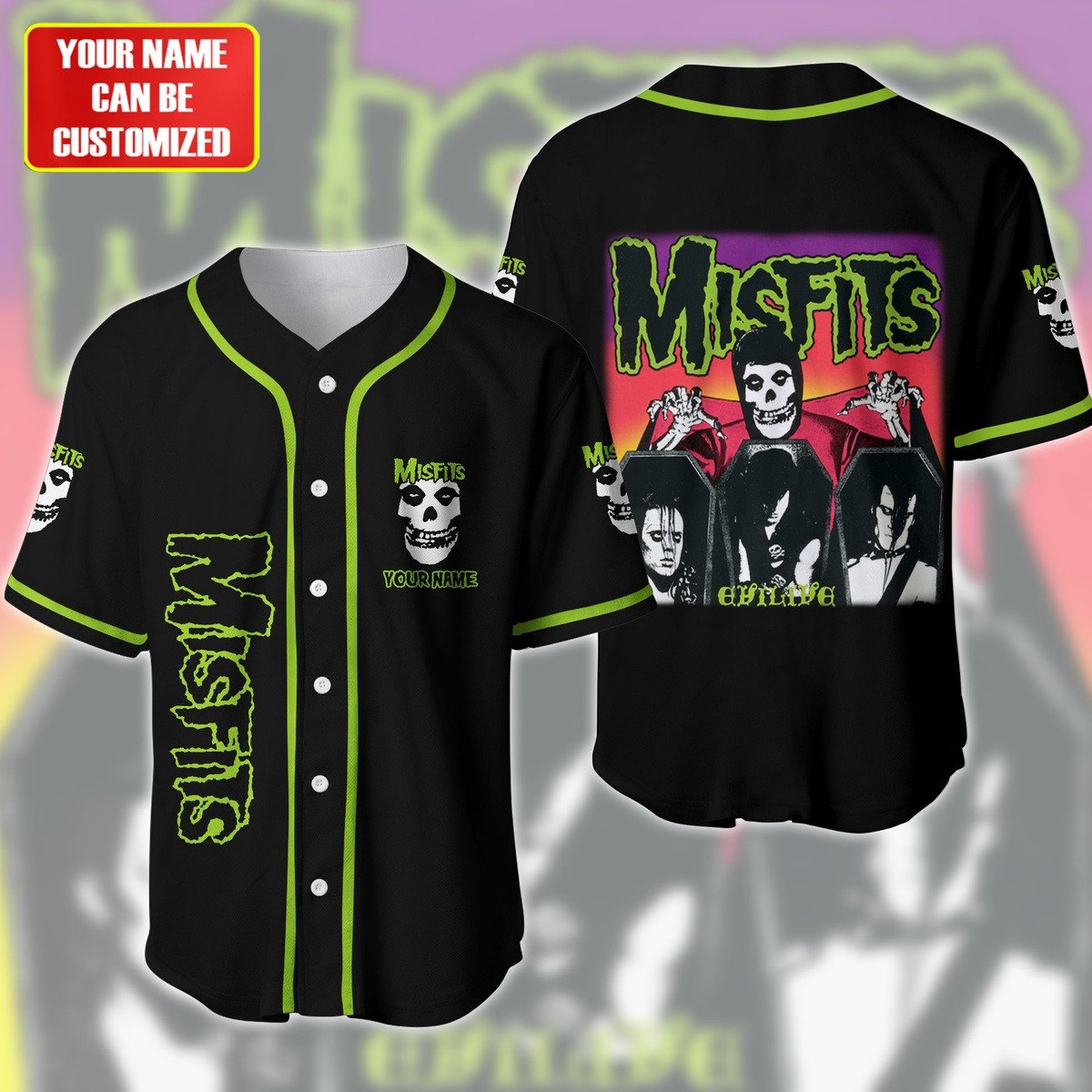 Jerseytrend Misfits  Personalized Baseball Jersey For Fans