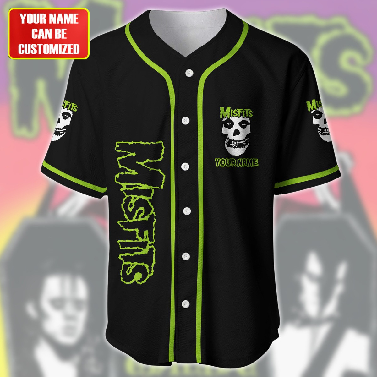 Jerseytrend Misfits  Personalized Baseball Jersey For Fans - Image 3