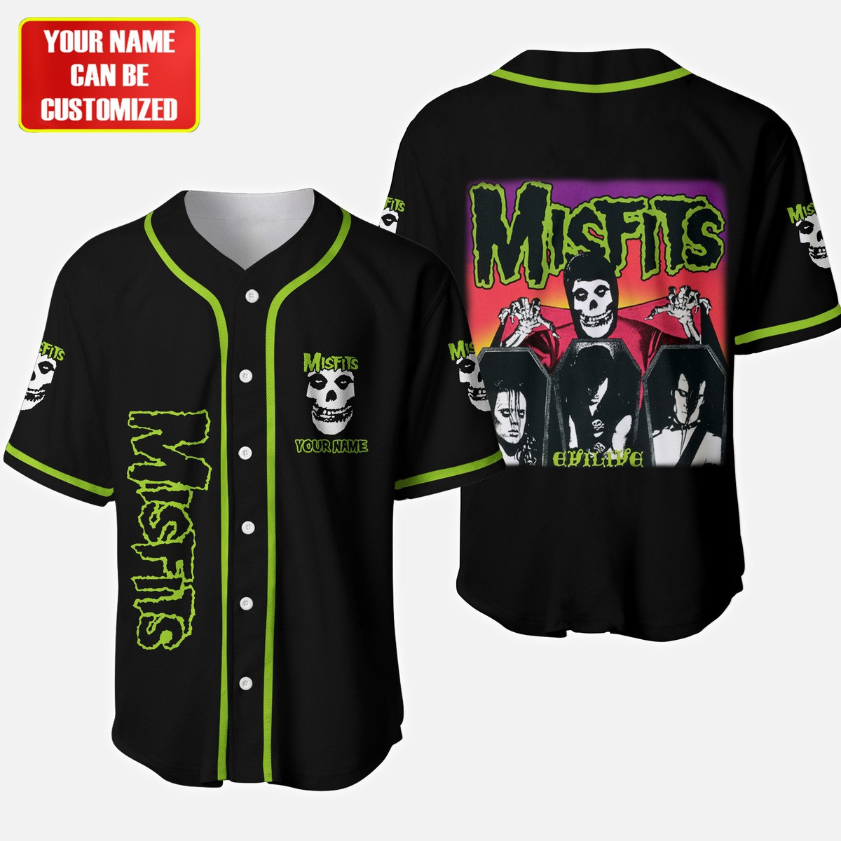 Jerseytrend Misfits  Personalized Baseball Jersey For Fans - Image 2