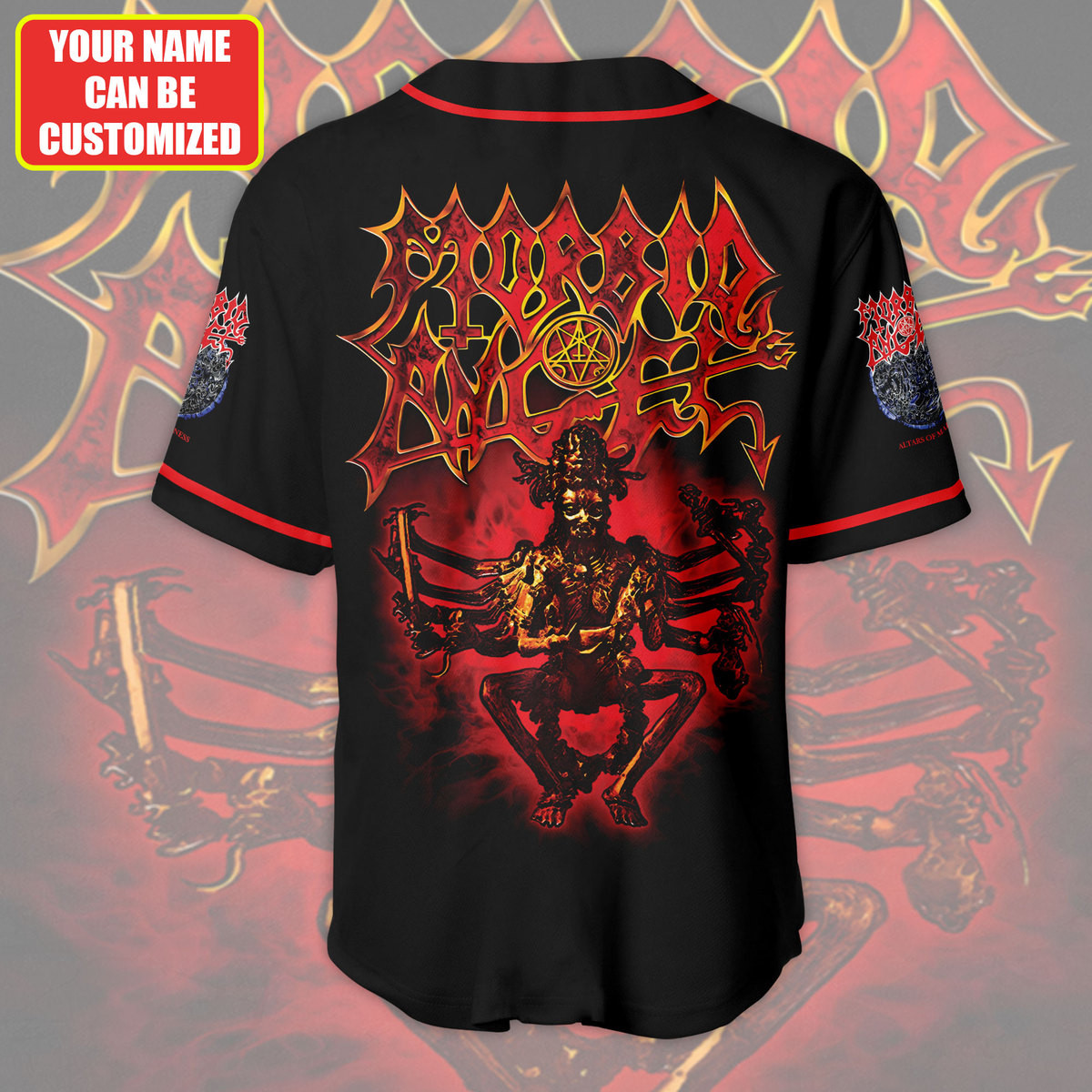 Jerseytrend Morbid Angel Band Personalized Baseball Jersey For Fans - Image 3