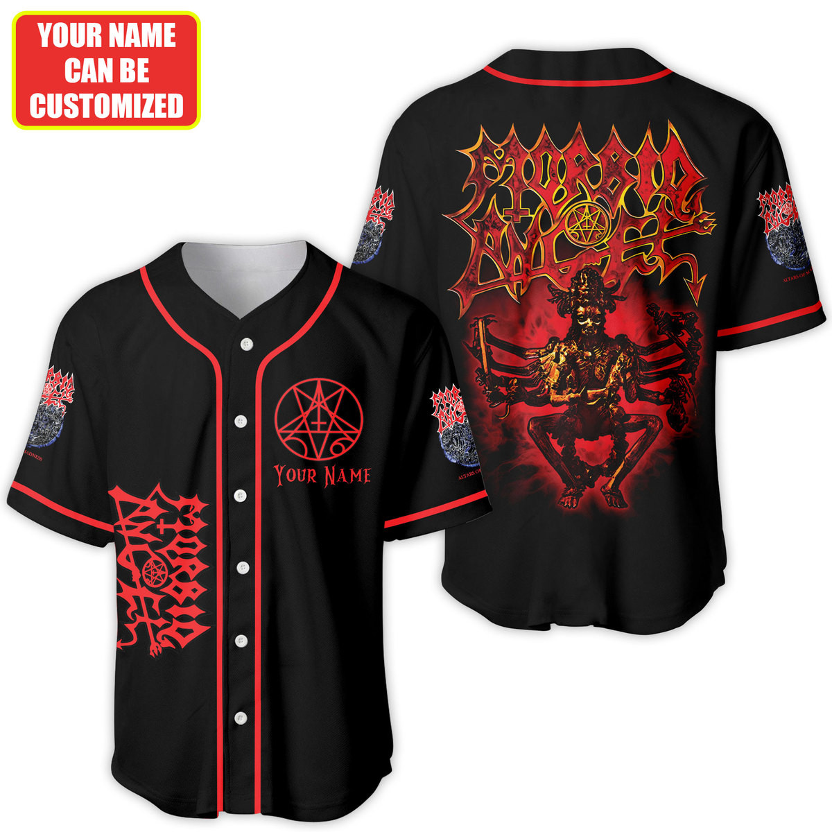 Jerseytrend Morbid Angel Band Personalized Baseball Jersey For Fans - Image 4