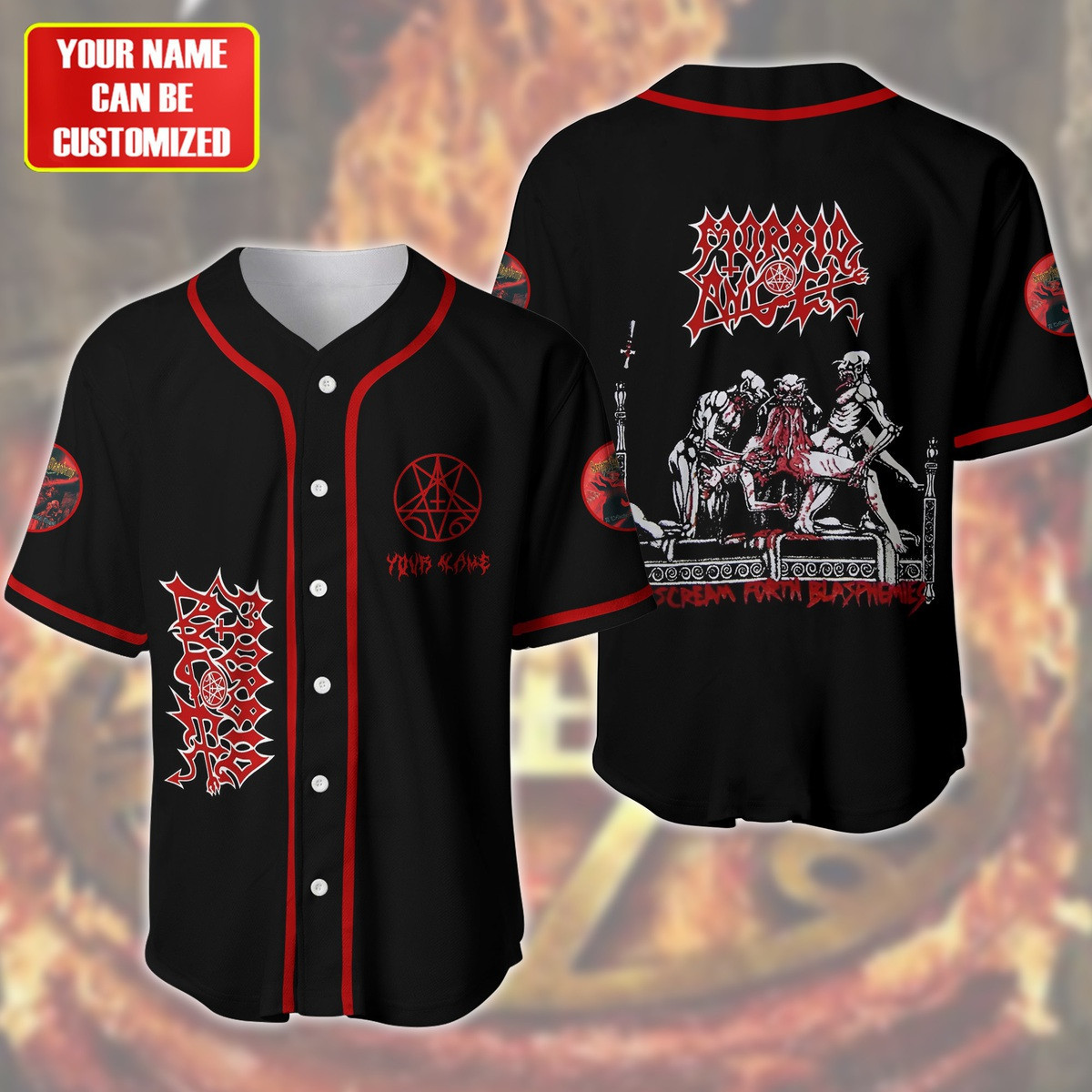 Jerseytrend Morbid Angel Scream Forth Blasphemies Personalized Baseball Jersey For Fans