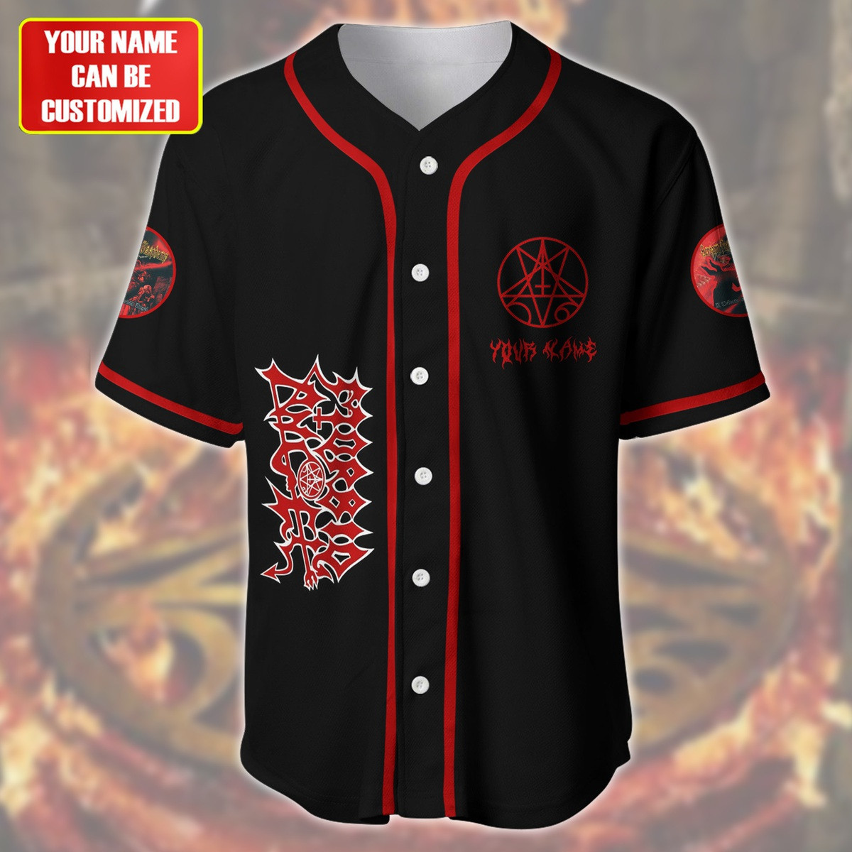 Jerseytrend Morbid Angel Scream Forth Blasphemies Personalized Baseball Jersey For Fans - Image 3