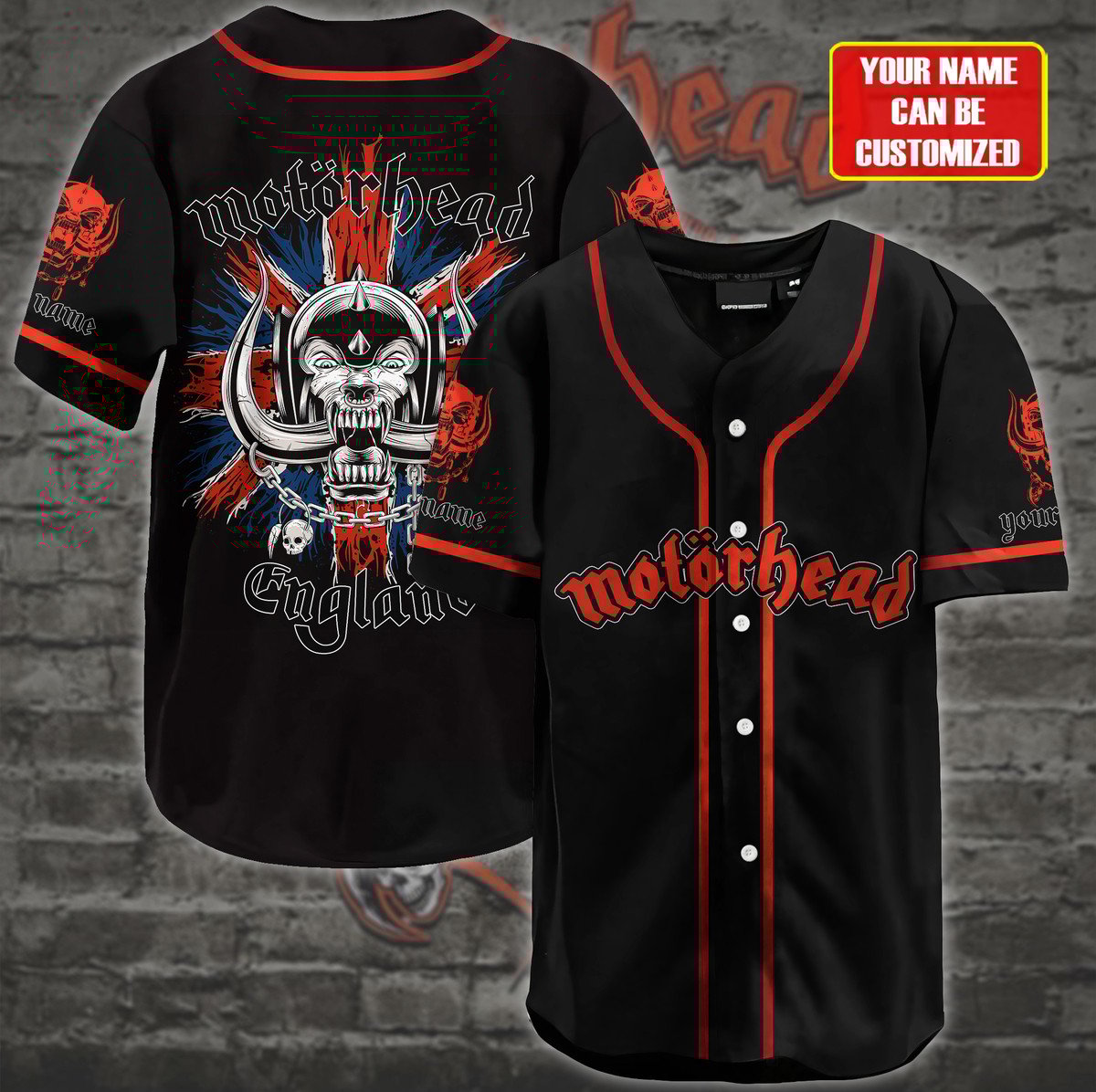 Jerseytrend Motörhead Band Personalized Baseball Jersey For Fans