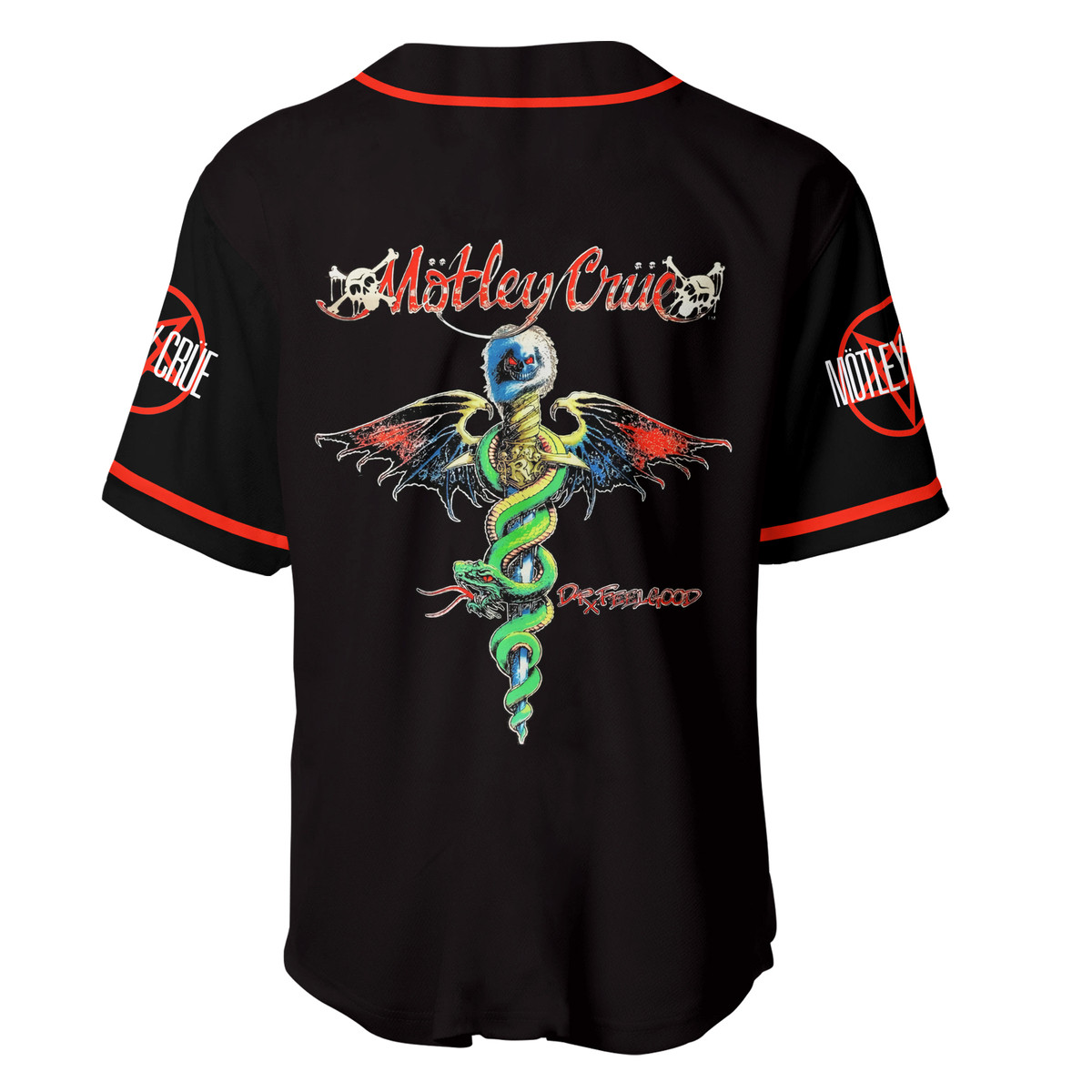 Jerseytrend Mötley Crü Band Dr Feel Good Personalized Baseball Jersey For Fans - Image 5