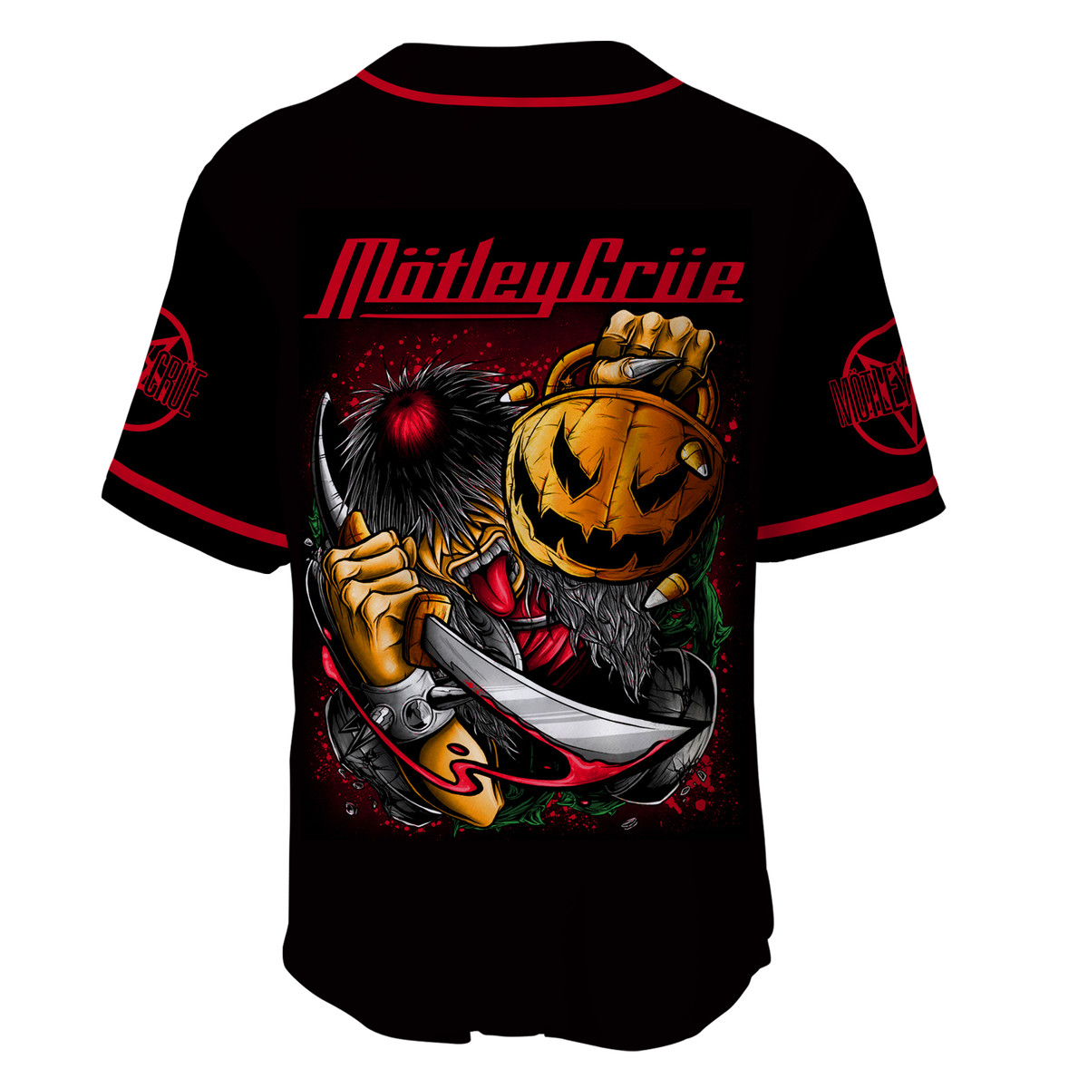 Jerseytrend Mötley Crüe Band Halloween Personalized Baseball Jersey For Fans - Image 5