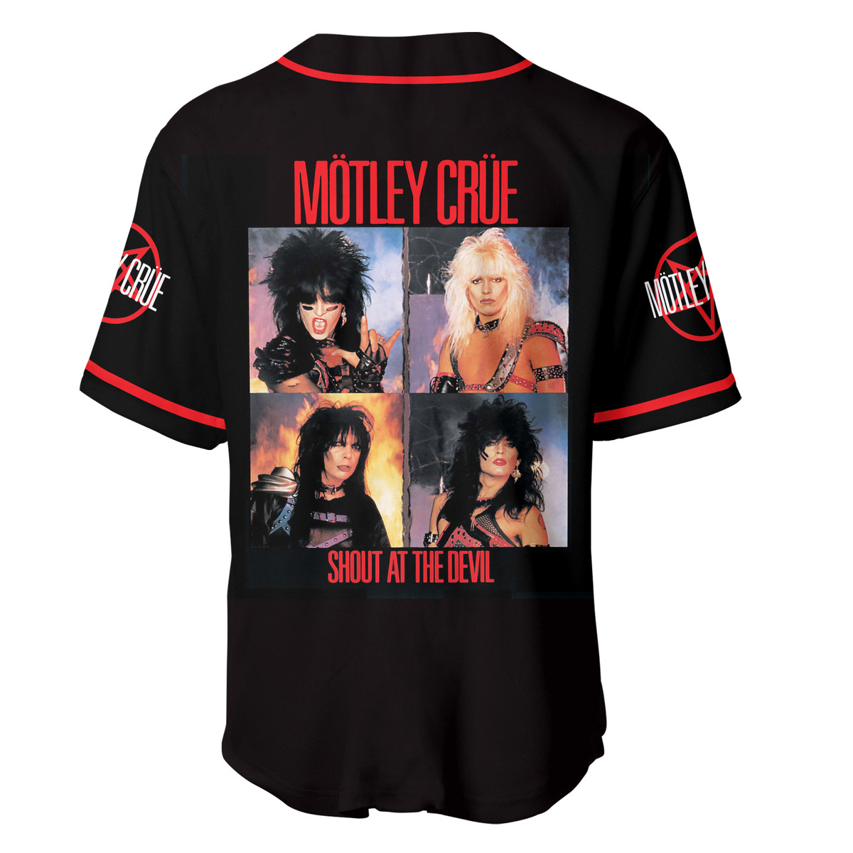 Jerseytrend Mötley Crüe Shout At The Devil Personalized Baseball Jersey For Fans - Image 5