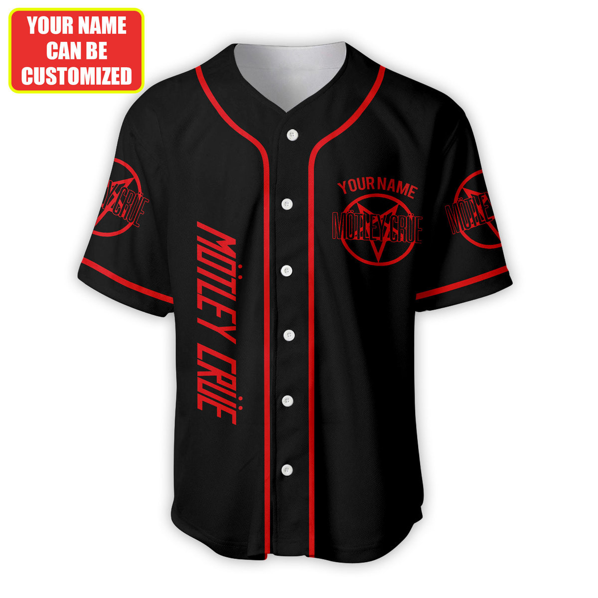 Jerseytrend Mötley Crüe Too Fast For Love Personalized Baseball Jersey For Fans - Image 4