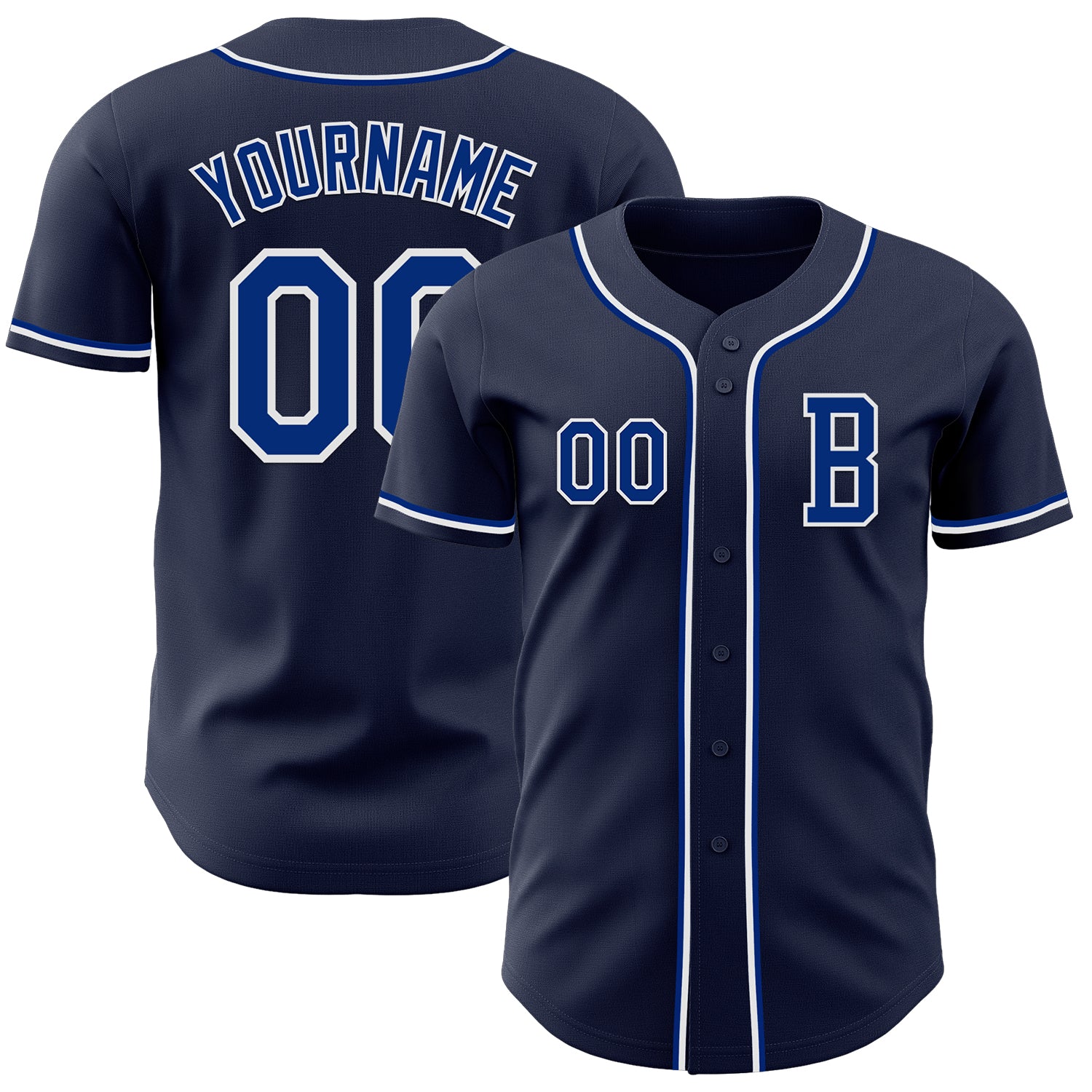 Mckenzieshoponline Navy Royal White Personalized Baseball Jersey For Fans