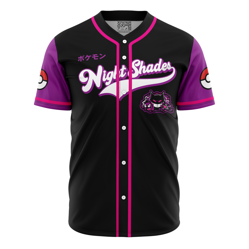 Mckenzieshoponline Night Shades Ghost Type Pokemon Personalized Baseball Jersey For Fans - Image 2