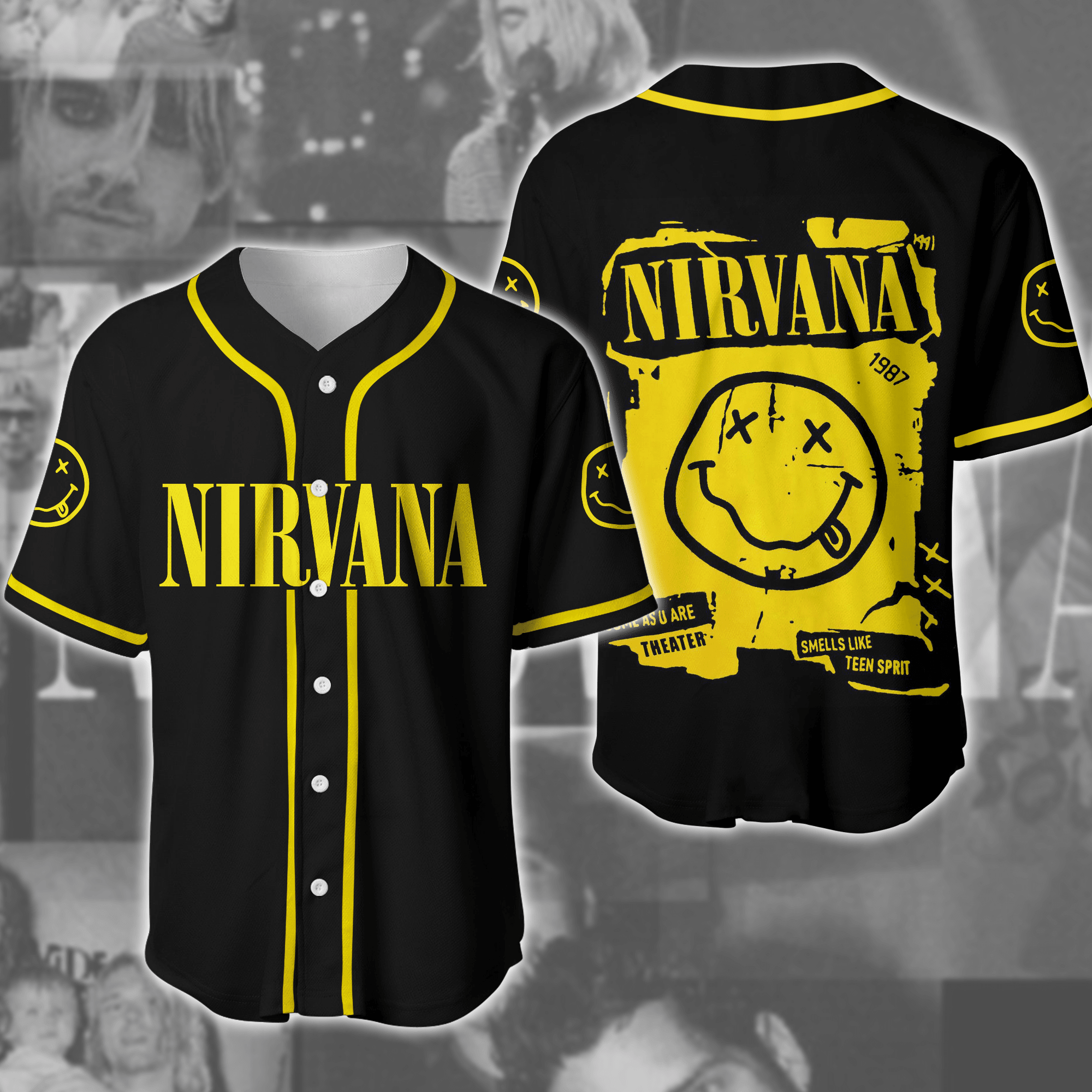 Jerseytrend Nirvana Personalized Baseball Jersey For Fans