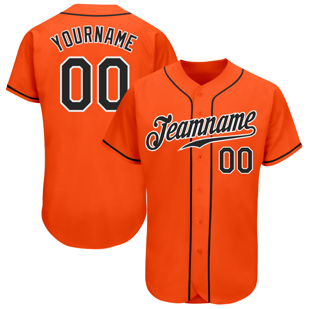 Jerseytrend Orange Black White Personalized Baseball Jersey For Fans
