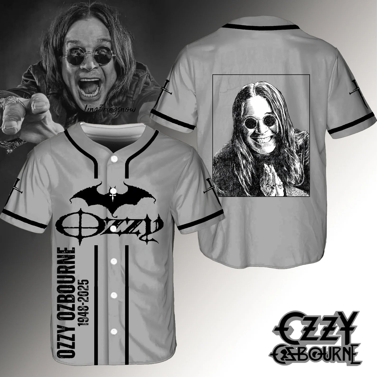 Mckenzieshoponline Ozzy Osbourne Personalized Baseball Jersey For Fans - Image 2