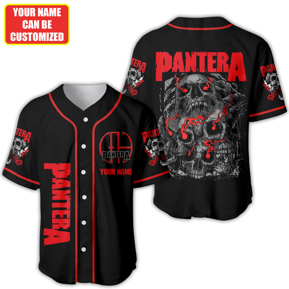 Jerseytrend Pantera Band Personalized Baseball Jersey For Fans - Image 3