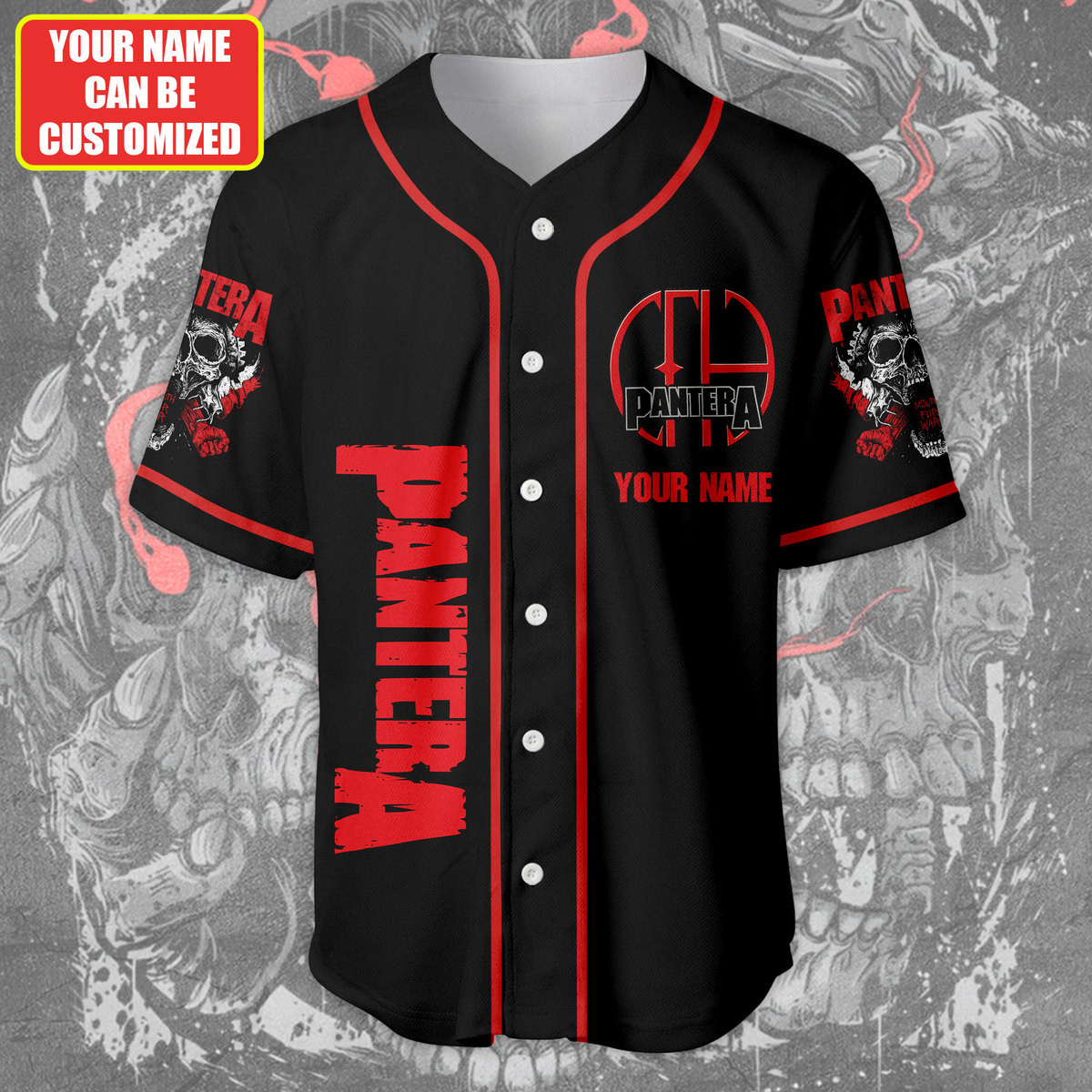 Jerseytrend Pantera Band Personalized Baseball Jersey For Fans - Image 2